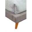 Pemberly Row Full Size Upholstered Platform Bed in Dark Gray