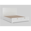 Pemberly Row Wood Full Size Storage Bed with 2 Drawers in White