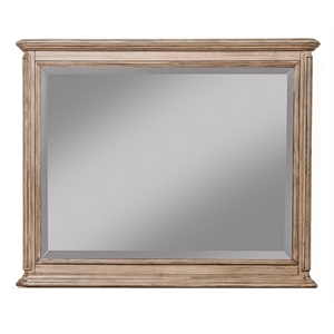 Pemberly Row Mahogany Wood Dresser Mirror in French Truffle (Brown)