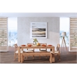 Pemberly Row Wood Fixed Top Dining Table in Weathered Natural (Brown)