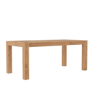 Pemberly Row Wood Fixed Top Dining Table in Weathered Natural (Brown)