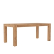 Pemberly Row Wood Fixed Top Dining Table in Weathered Natural (Brown)