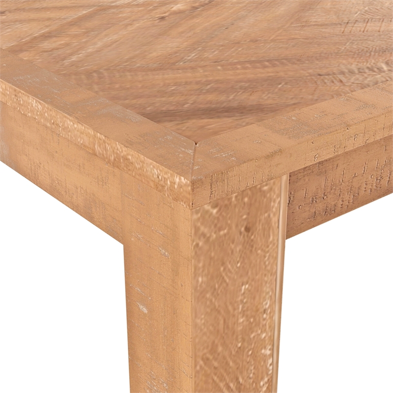 Pemberly Row Wood Fixed Top Dining Table in Weathered Natural (Brown)