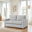 Pemberly Row 71 in. W Convertible Sleeper Sofa Bed in Light Gray