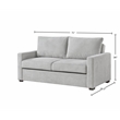 Pemberly Row 71 in. W Convertible Sleeper Sofa Bed in Light Gray