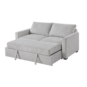 Pemberly Row 71 in. W Convertible Sleeper Sofa Bed in Light Gray
