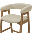 Pemberly Row Curved Back Wood Counter Height Chairs Set of 2 in Natural