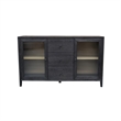 Pemberly Row Rectangular Wood Sideboard with 3 Drawers in Black