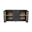 Pemberly Row Rectangular Wood Sideboard with 3 Drawers in Black