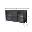 Pemberly Row Rectangular Wood Sideboard with 3 Drawers in Black