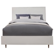 Pemberly Row Standard King Mahogany Wood Panel Bed in Classic White