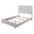 Pemberly Row Standard King Mahogany Wood Panel Bed in Classic White