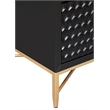 Pemberly Row Mahogany Wood 5 Drawer Bedroom Chest in Classic Black