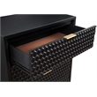 Pemberly Row Mahogany Wood 5 Drawer Bedroom Chest in Classic Black
