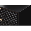 Pemberly Row Mahogany Wood 5 Drawer Bedroom Chest in Classic Black