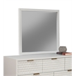 Pemberly Row Mahogany Wood Bedroom Dresser Mirror in Classic White
