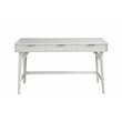 Pemberly Row Large Wood 3 Drawer Office Desk in Classic White