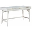 Pemberly Row Large Wood 3 Drawer Office Desk in Classic White