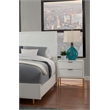 Pemberly Row Wood 2 Drawer Bedside Nightstand in Classic White