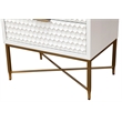 Pemberly Row Wood 2 Drawer Bedside Nightstand in Classic White