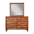 Pemberly Row Mahogany Wood Bedroom Dresser Mirror in Toffee (Brown)