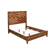 Pemberly Row Standard King Mahogany Wood Panel Bed in Toffee (Brown)