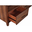 Pemberly Row Wood 3 Drawer TV Media Console in Toffee (Brown)