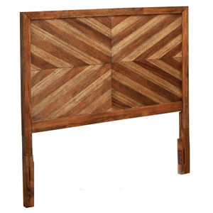 Pemberly Row Full Size Mahogany Wood Headboard in Toffee (Brown)