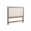 Pemberly Row California King Upholstered Wood Headboard in Natural Gray