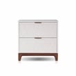 Pemberly Row 24 in. W Mahogany Wood 2 Drawer Bedside Nightstand