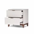 Pemberly Row 24 in. W Mahogany Wood 2 Drawer Bedside Nightstand