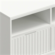 Pemberly Row Rectangular Mahogany Wood 3 Drawer TV Console in White