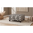 Pemberly Row Padded Upholstered Cocktail Ottoman in Galactic Chocolate