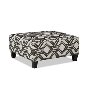 Pemberly Row Padded Upholstered Cocktail Ottoman in Galactic Chocolate