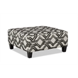 Pemberly Row Padded Upholstered Cocktail Ottoman in Galactic Chocolate