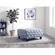 Pemberly Row Padded Upholstered Cocktail Ottoman in Groovy Navy