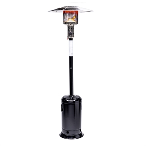 Pemberly Row Standing Propane Patio Heater in Hammered Black