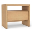 Pemberly Row Mahogany Wood 1 Drawer Nightstand with Shelf in Natural