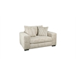 Pemberly Row Upholstered Wide Track Arm Deep Seat Chair in Beige