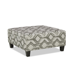 Pemberly Row Padded Upholstered Cocktail Ottoman in Galactic Oyster Gray