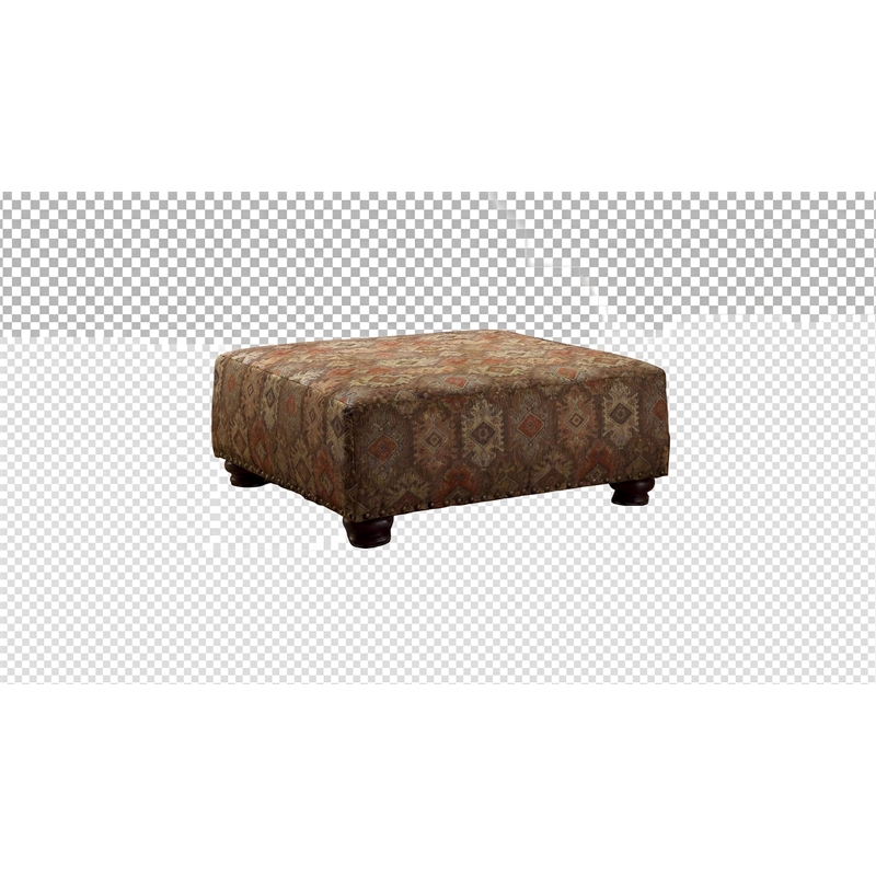 Pemberly Row Padded Upholstered Square Cocktail Ottoman in Bronze