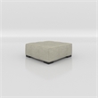 Pemberly Row Padded Upholstered Square Ottoman in Attract Dove Gray