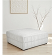 Pemberly Row Padded Upholstered Square Ottoman in Mondo Gray