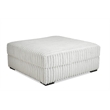Pemberly Row Padded Upholstered Square Ottoman in Mondo Gray