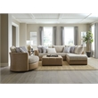 Pemberly Row Upholstered Swivel Accent Chair with Pillows in Beige