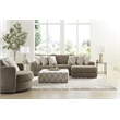 Pemberly Row Padded Upholstered Cocktail Ottoman in Haven Cocoa