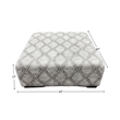 Pemberly Row Padded Upholstered Cocktail Ottoman in Haven Dove