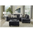 Pemberly Row Padded Upholstered Square Cocktail Ottoman in Black