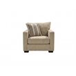 Pemberly Row Upholstered Accent Chair with Accent Pillows in Cream