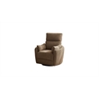 Pemberly Row Push Back Recliner with Side Pillows in Haven Cocoa/Beige